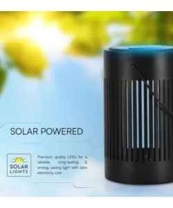 LAMPADA LED SOLARE DA TAVOLO RICARICABILE VTAC NERO 3000K